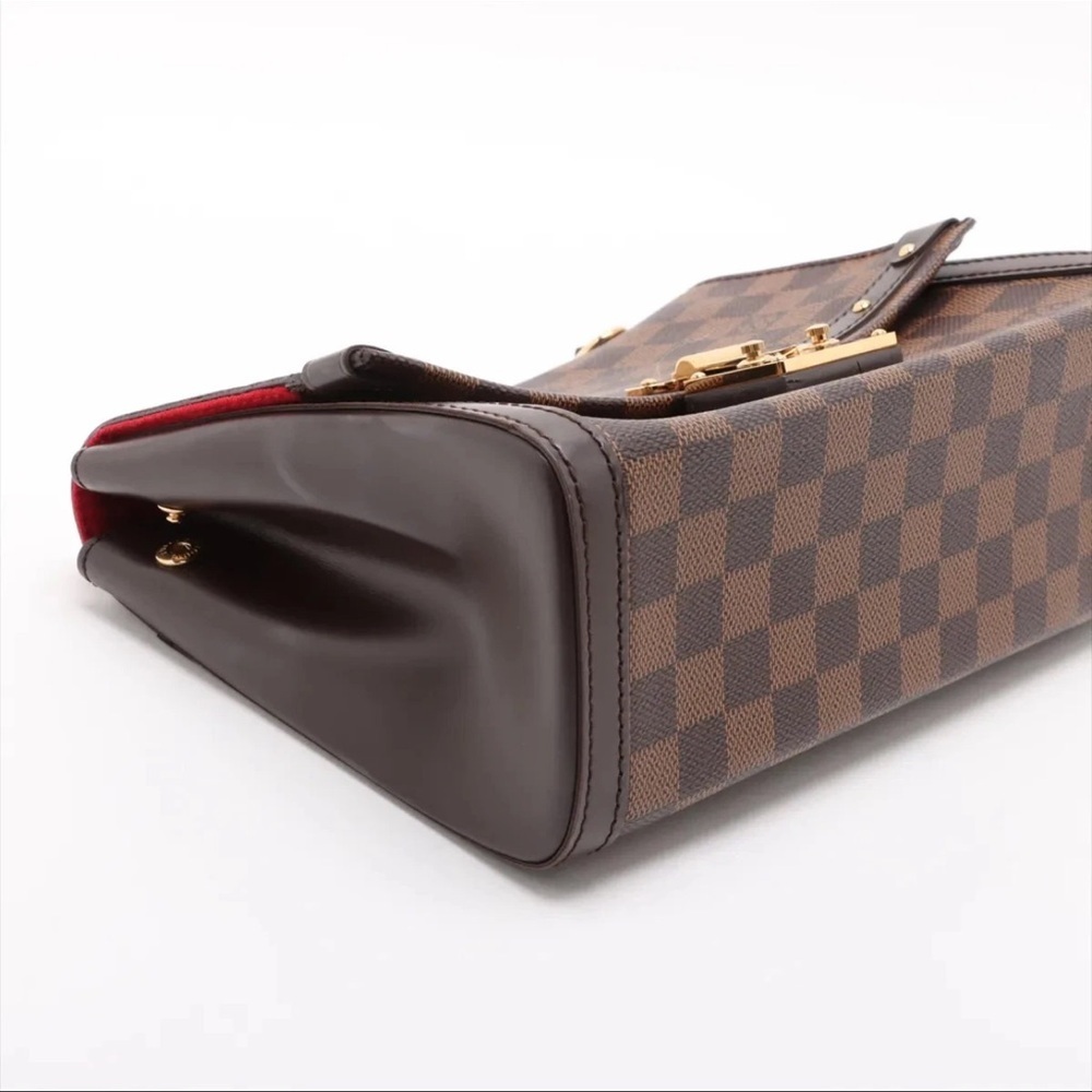 ‼️RARE❤️Louis Vuitton Damier Ebene shoulder bag studded LV handbag LV trunk bag - Picture 12 of 17